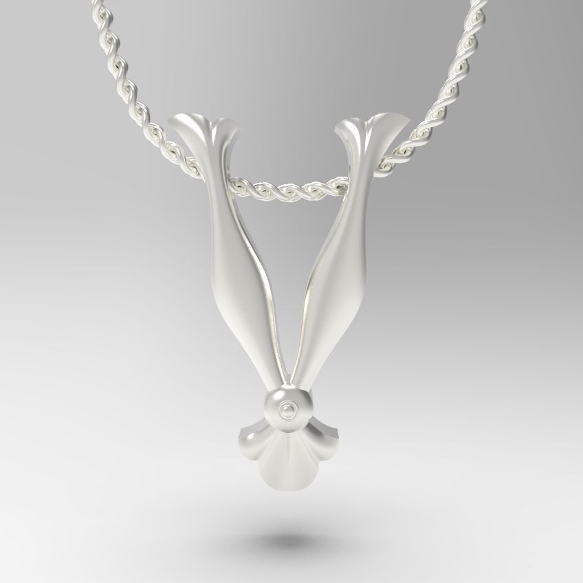 Alphabet Latin V 3D print model_1