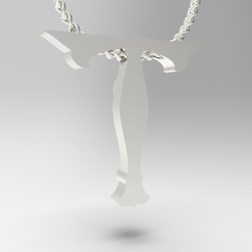 Alphabet Latin T 3D print model_9