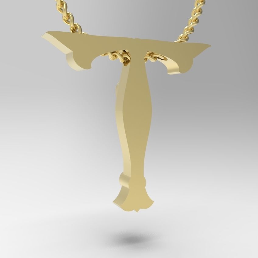 Alphabet Latin T 3D print model_8