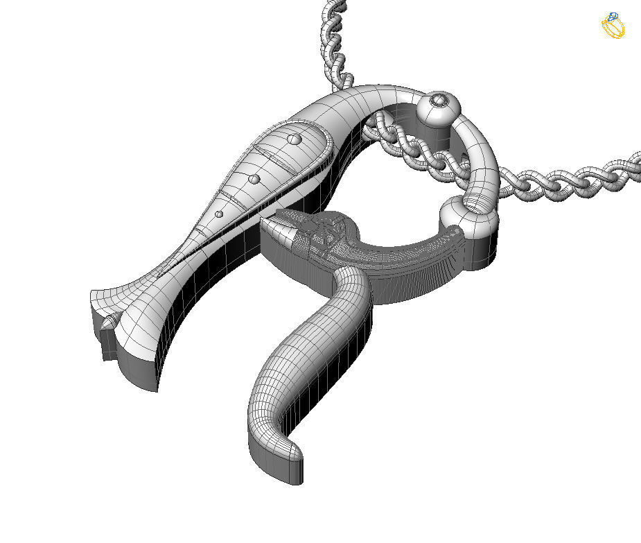 Alphabet Latin R 3D print model_3