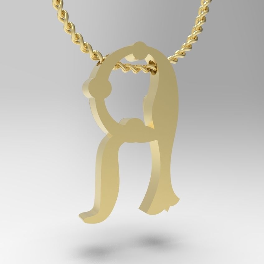 Alphabet Latin R 3D print model_8