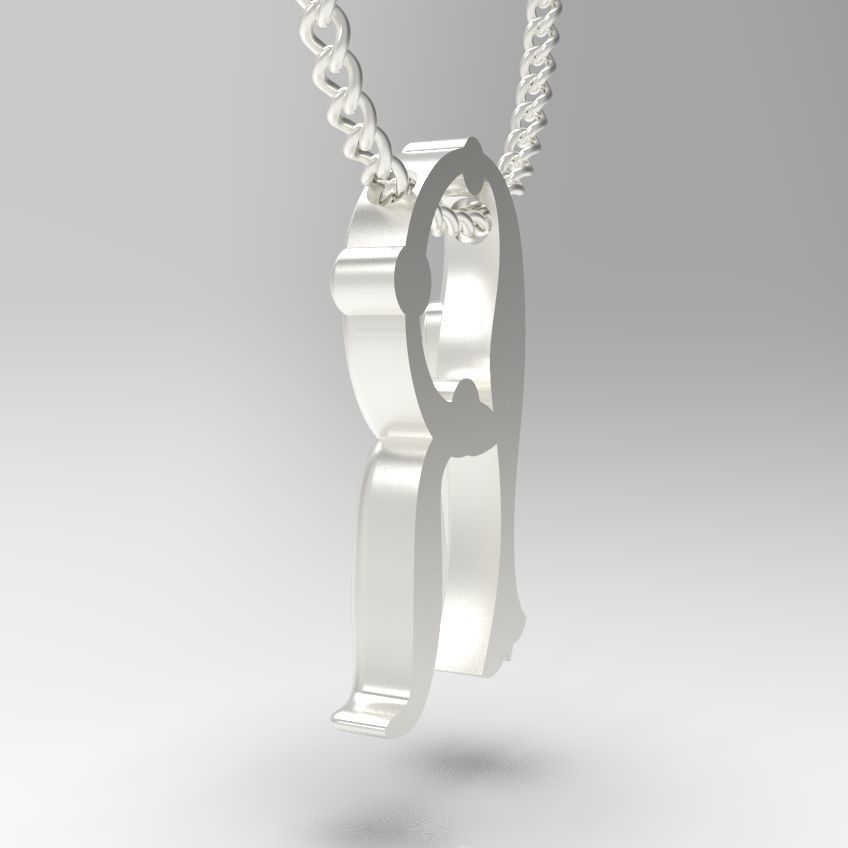 Alphabet Latin R 3D print model_31