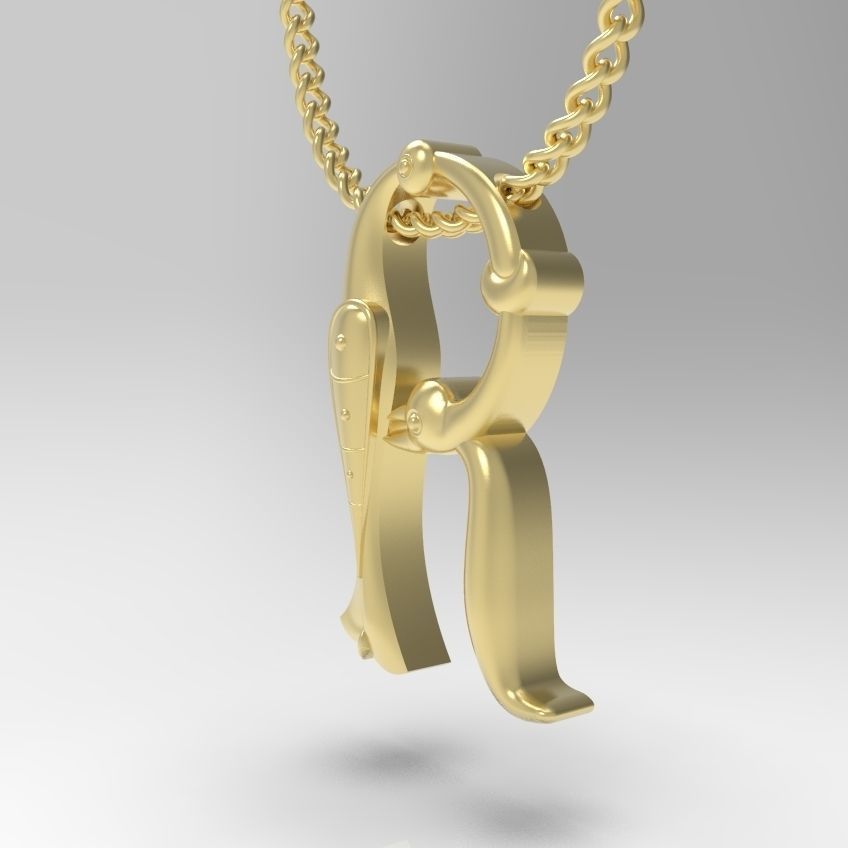 Alphabet Latin R 3D print model_20