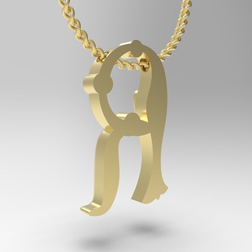 Alphabet Latin R 3D print model_6