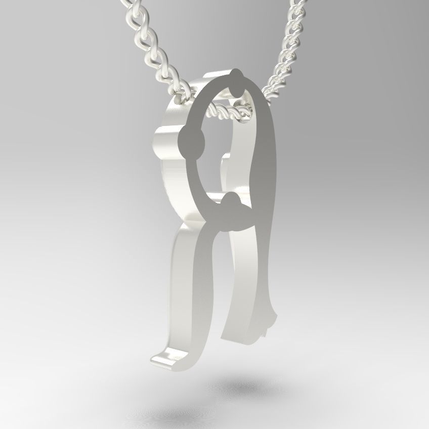 Alphabet Latin R 3D print model_5