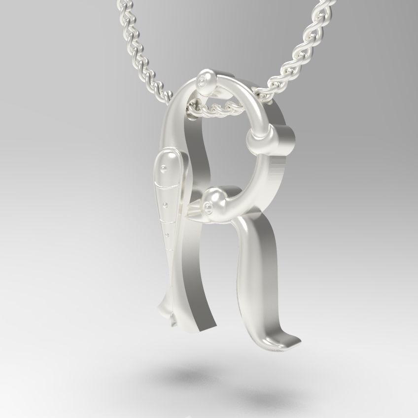 Alphabet Latin R 3D print model_19