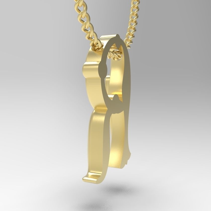 Alphabet Latin R 3D print model_30