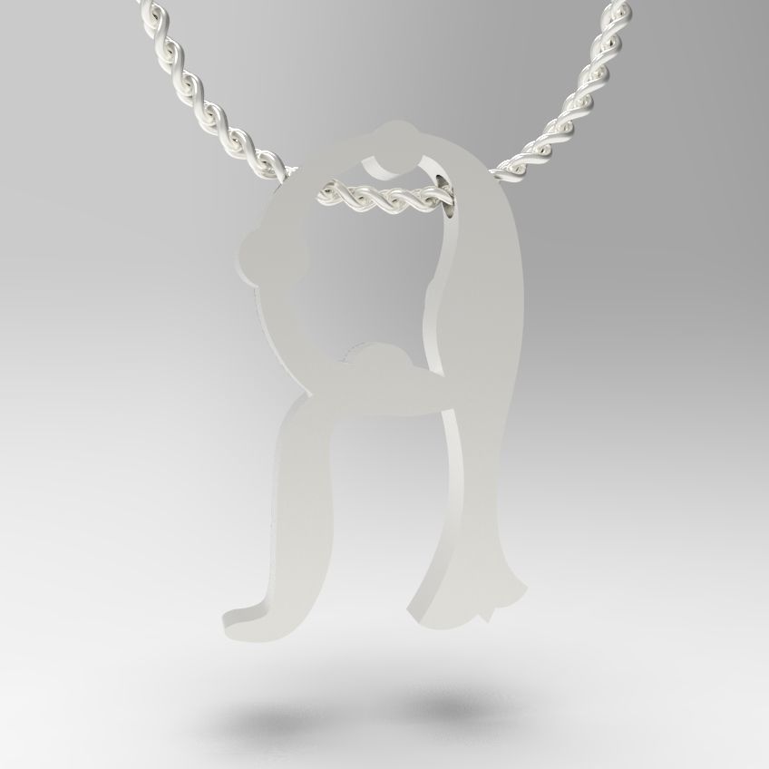 Alphabet Latin R 3D print model_11