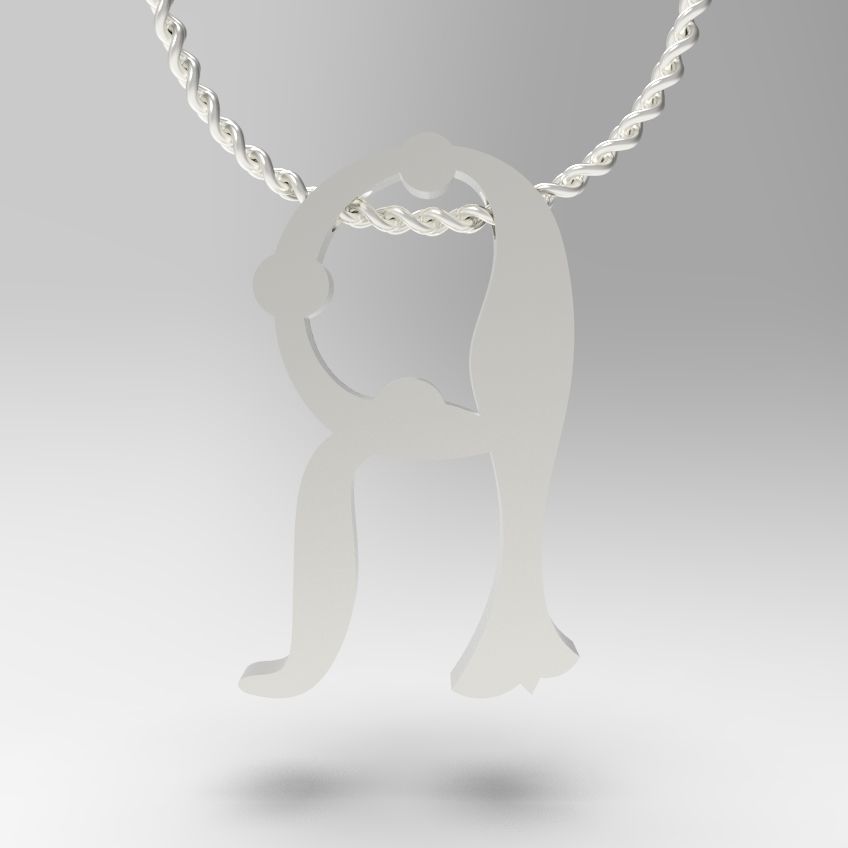 Alphabet Latin R 3D print model_13