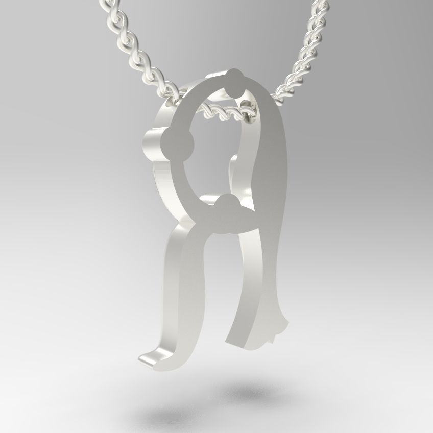 Alphabet Latin R 3D print model_7