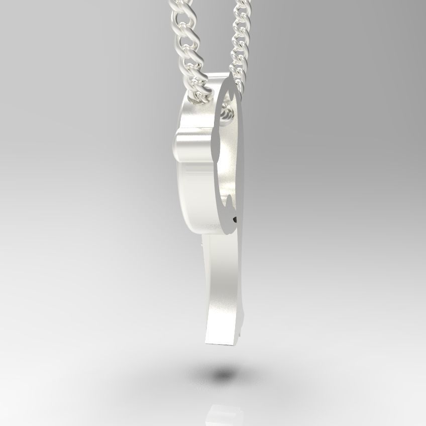 Alphabet Latin P 3D print model_29