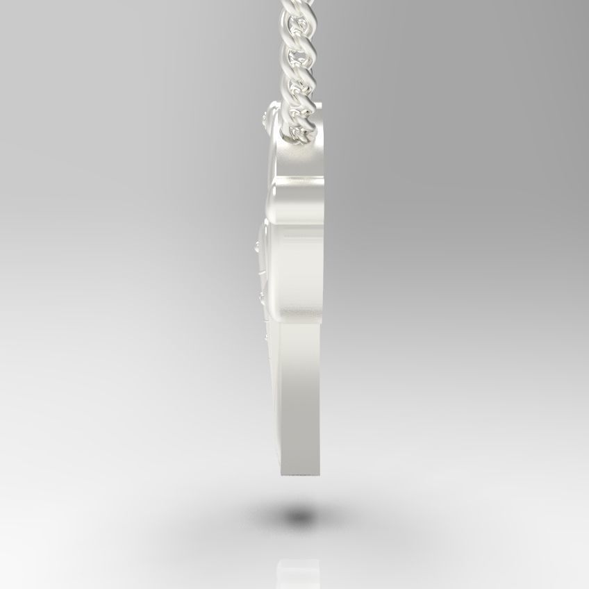 Alphabet Latin P 3D print model_27