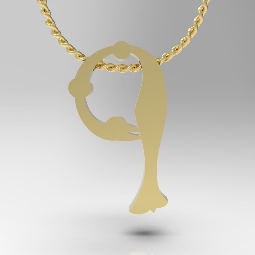 Alphabet Latin P 3D print model_12