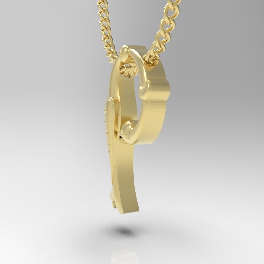 Alphabet Latin P 3D print model_22