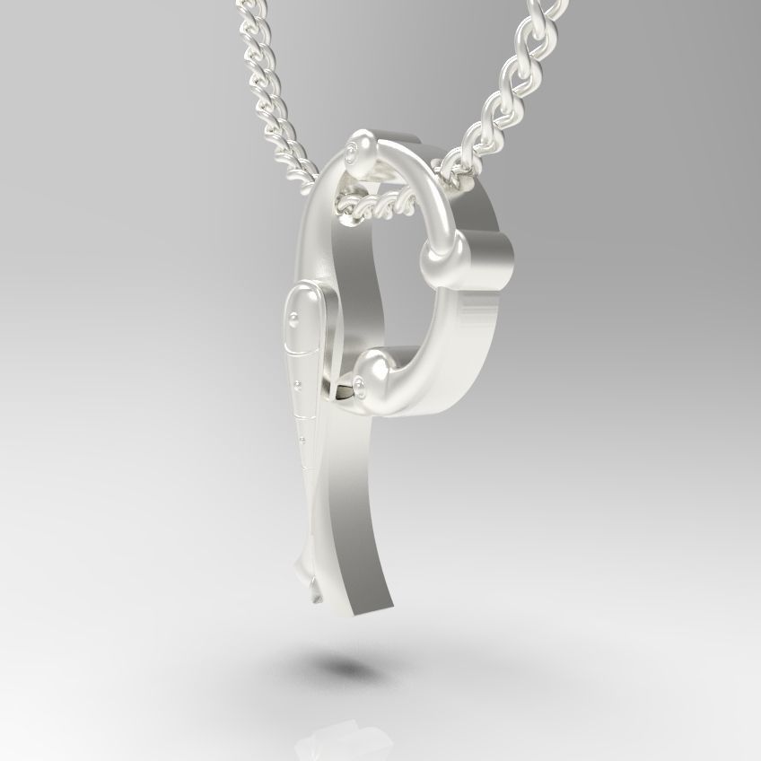 Alphabet Latin P 3D print model_21