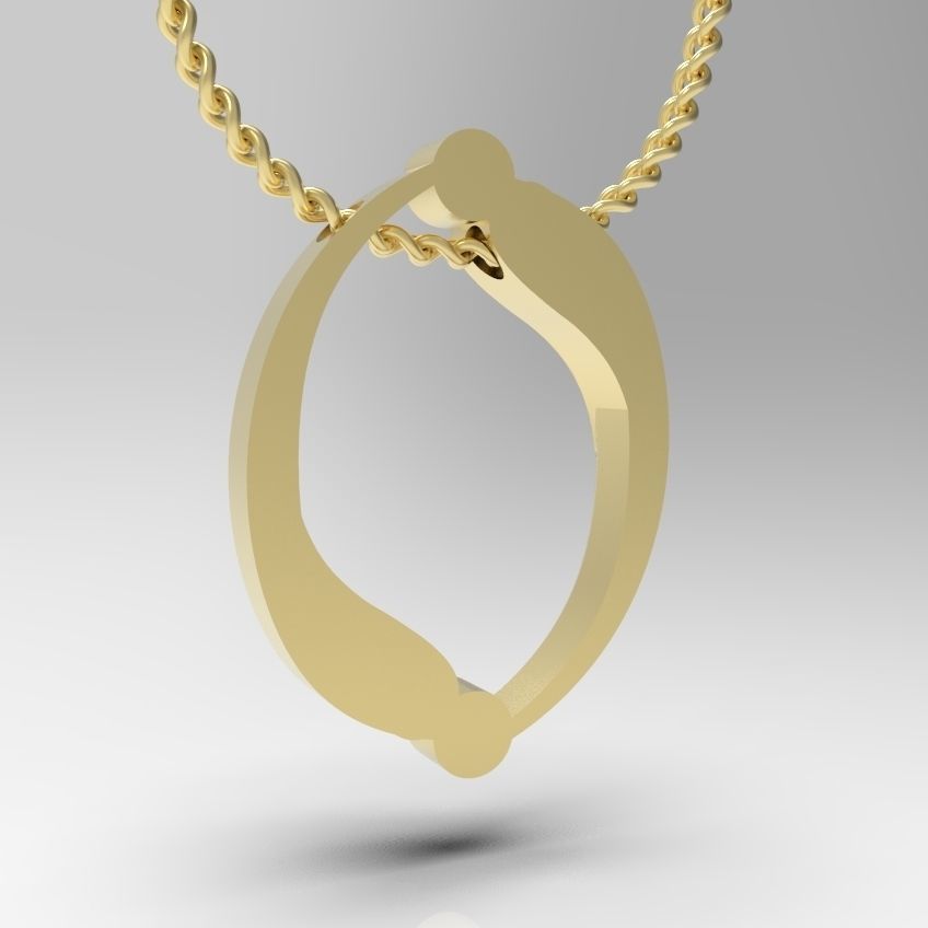 Alphabet Latin O 3D print model_8