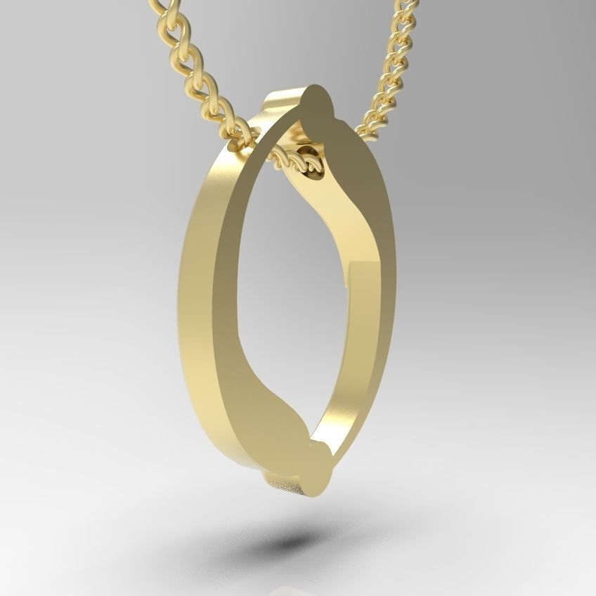 Alphabet Latin O 3D print model_4