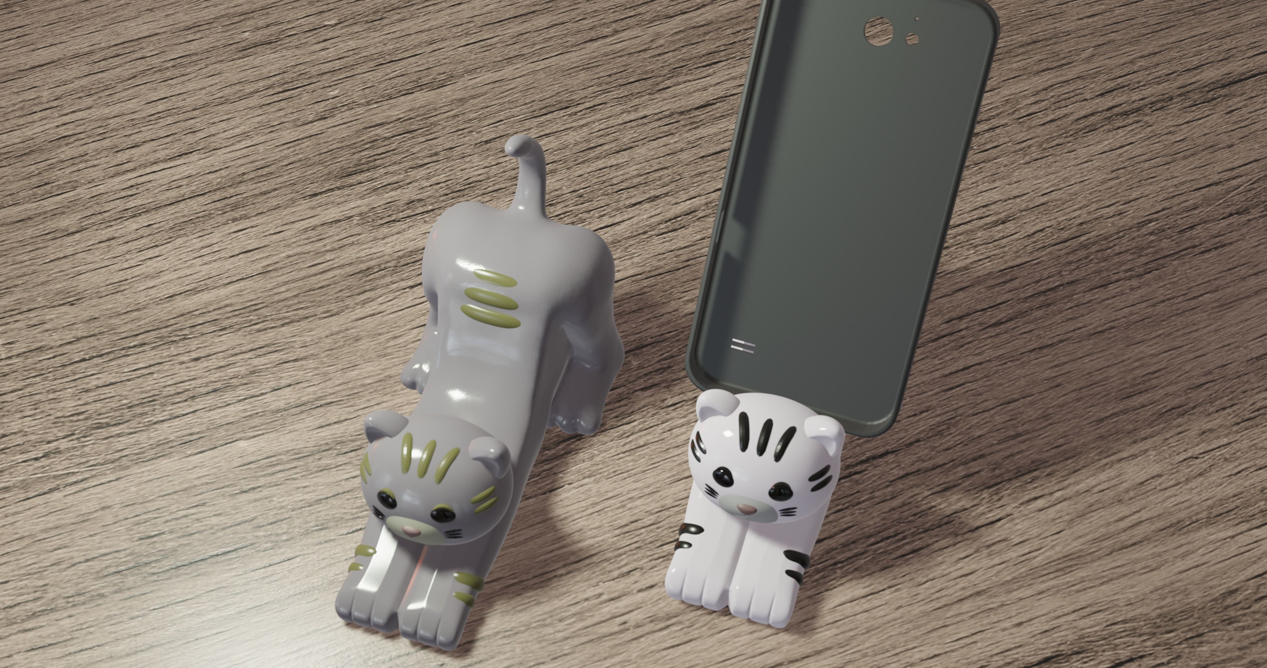 CELL PHONE HOLDER CAT 3D print model_4