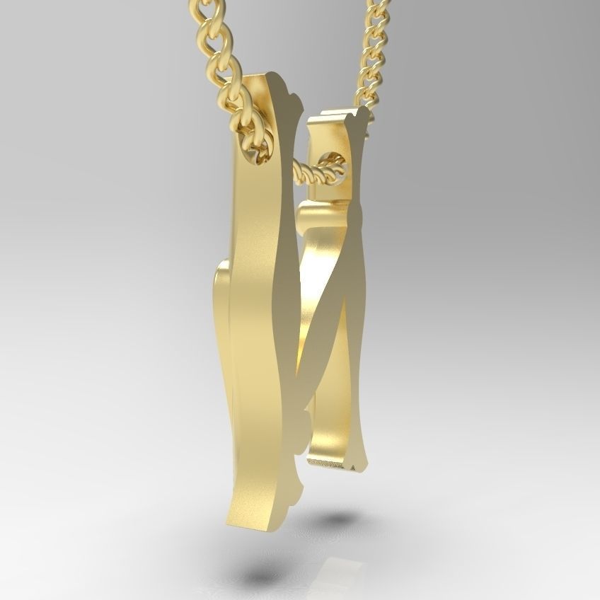 Alphabet Latin N 3D print model_30