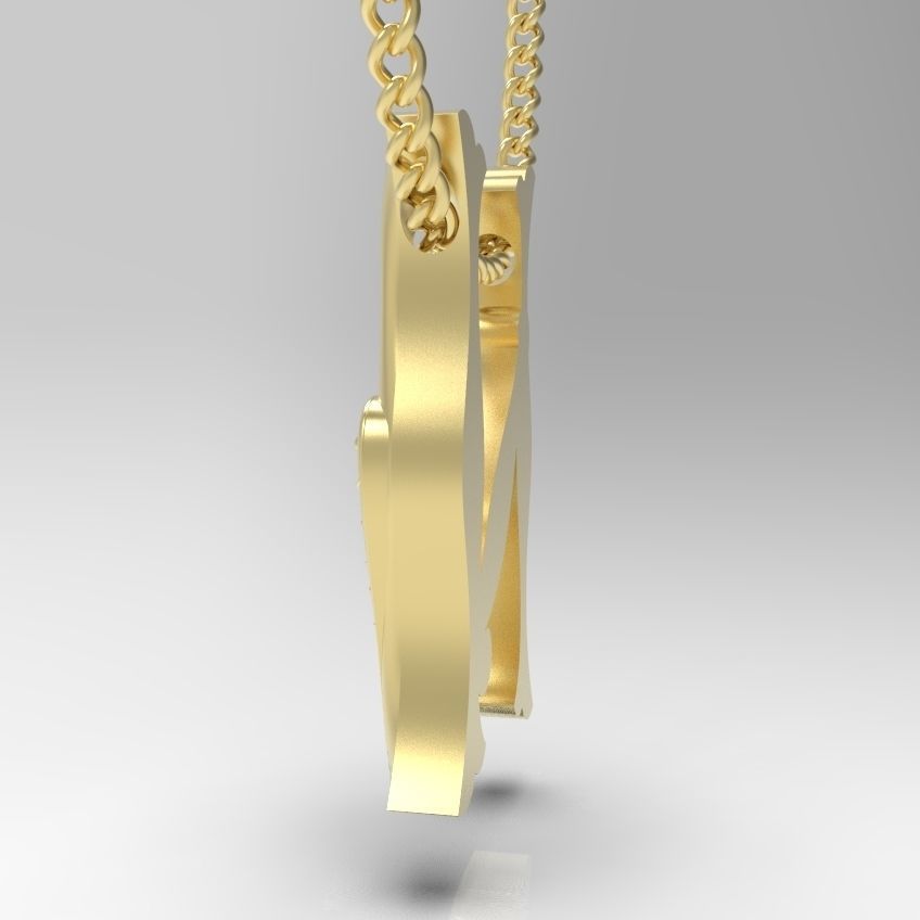 Alphabet Latin N 3D print model_28