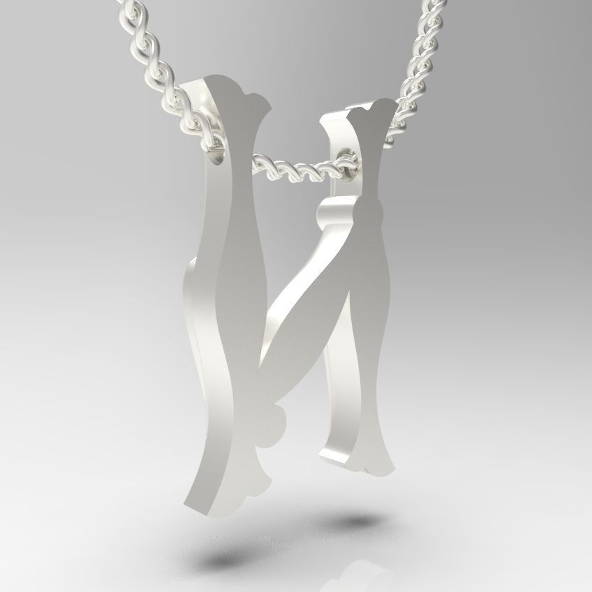 Alphabet Latin N 3D print model_7