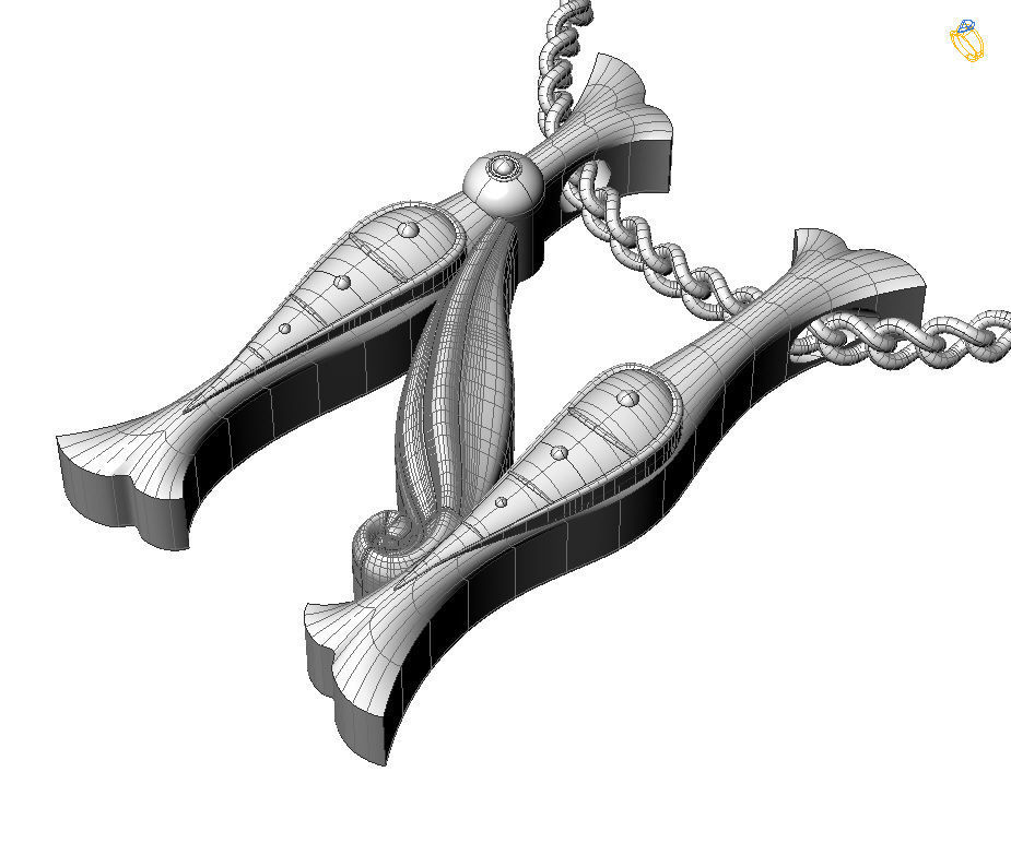 Alphabet Latin N 3D print model_3