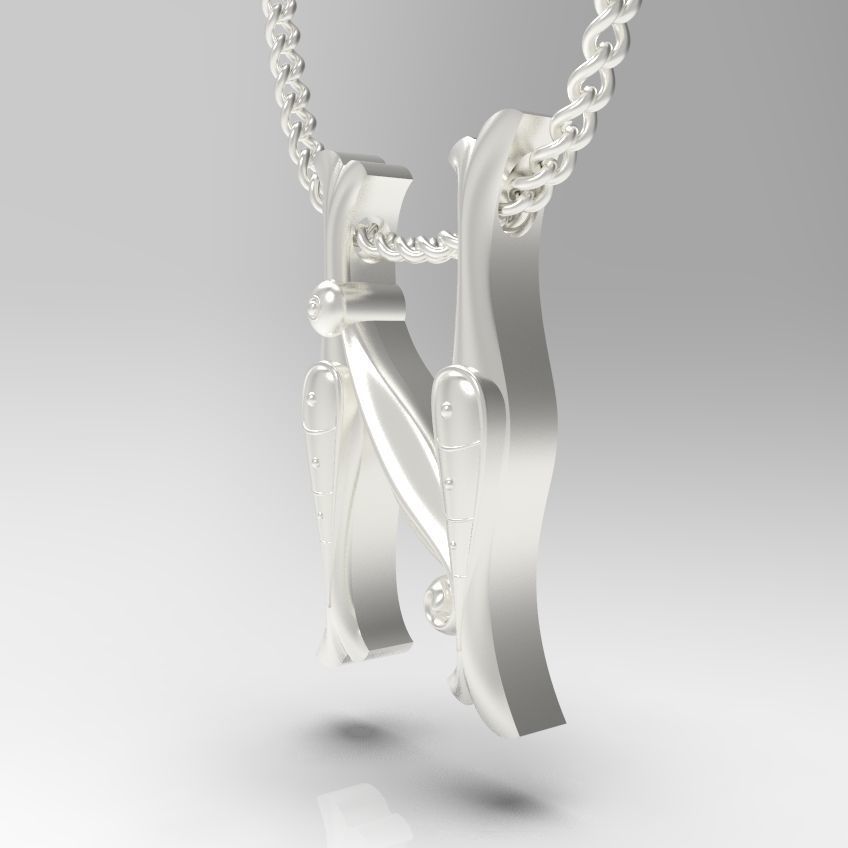 Alphabet Latin N 3D print model_21