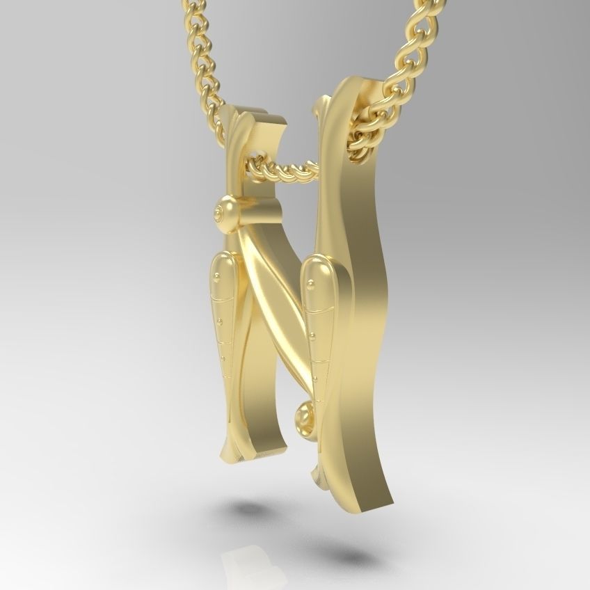 Alphabet Latin N 3D print model_20