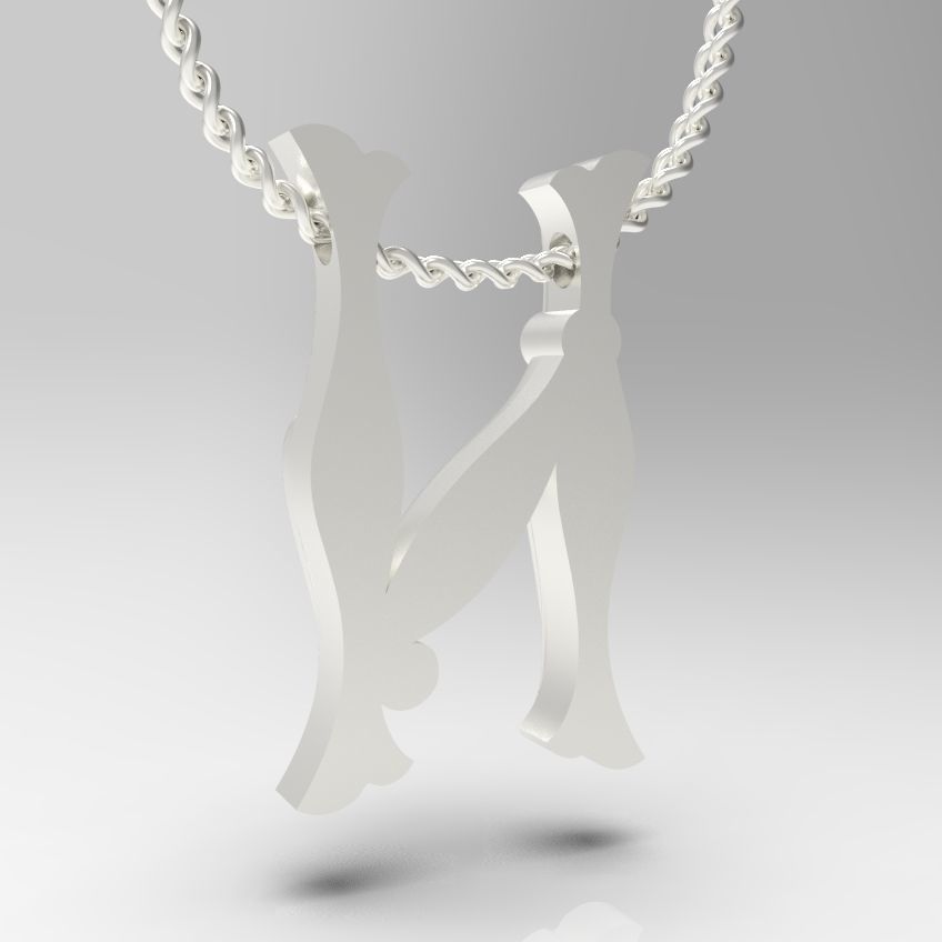 Alphabet Latin N 3D print model_9