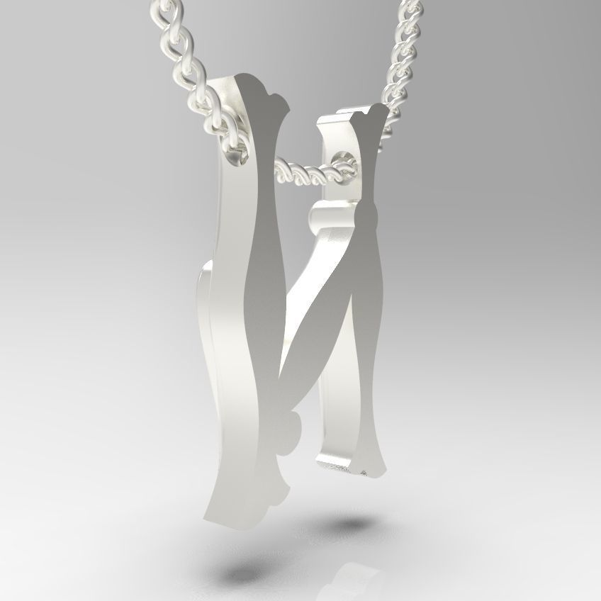 Alphabet Latin N 3D print model_5