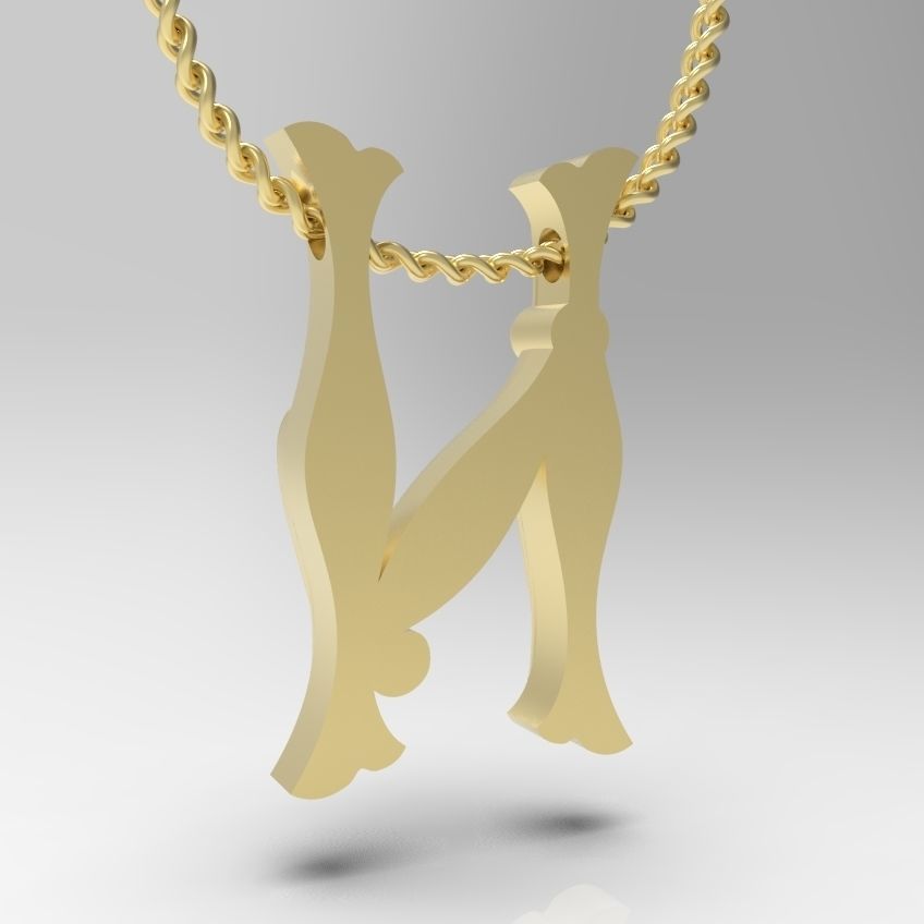 Alphabet Latin N 3D print model_8