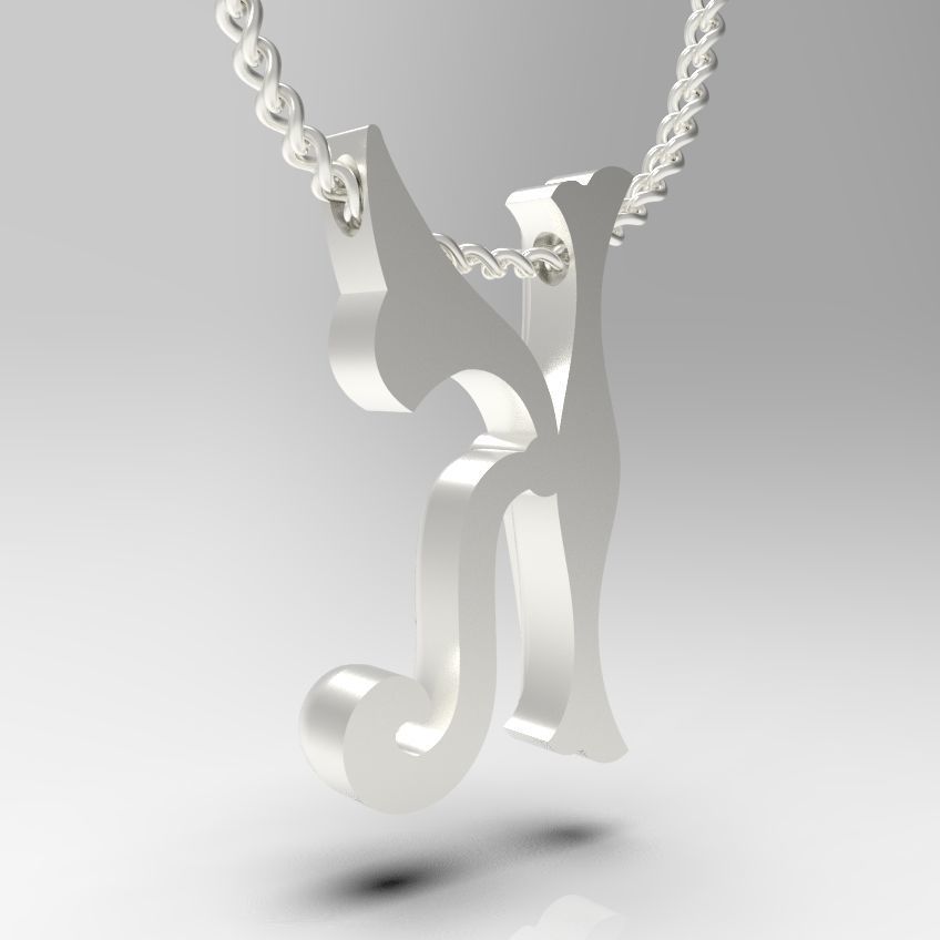 Alphabet Latin K 3D print model_20