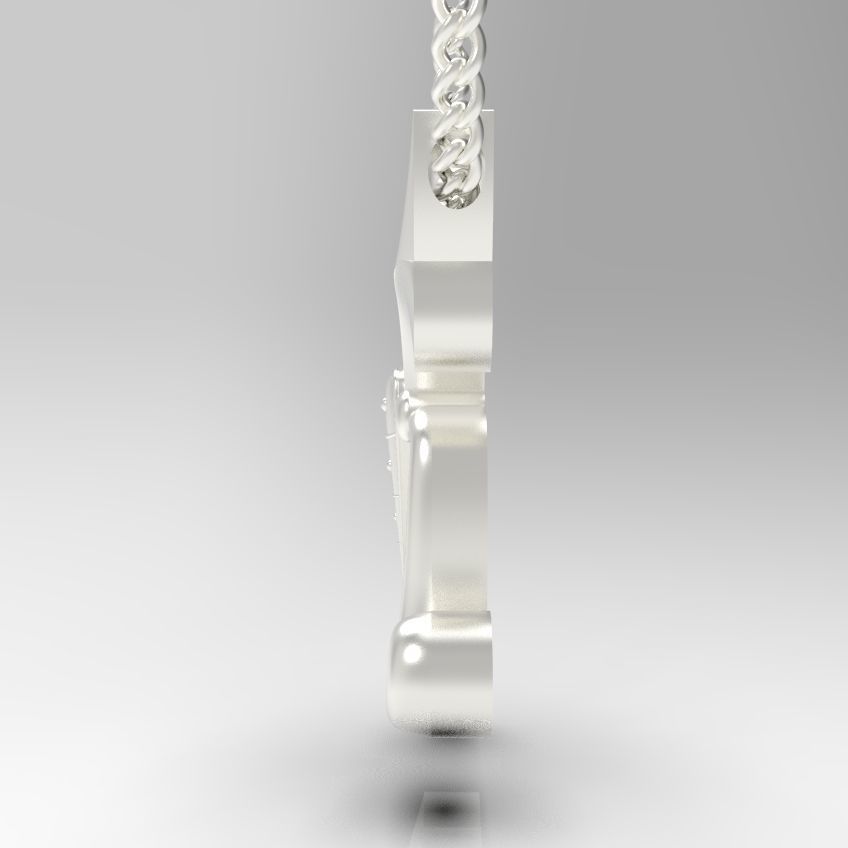 Alphabet Latin K 3D print model_29