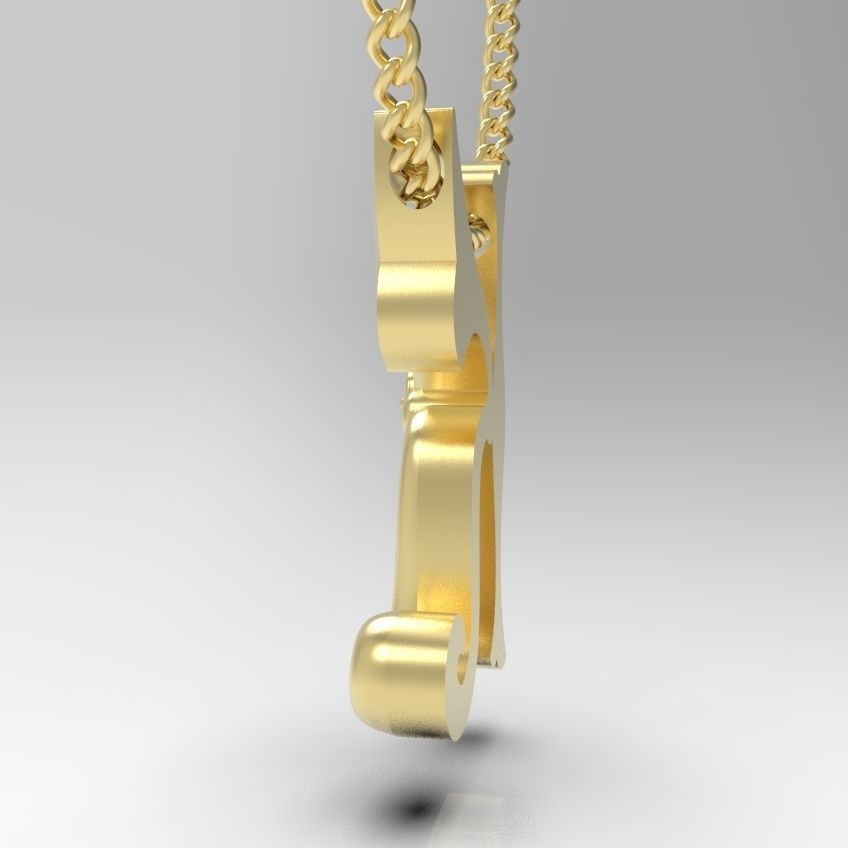 Alphabet Latin K 3D print model_15