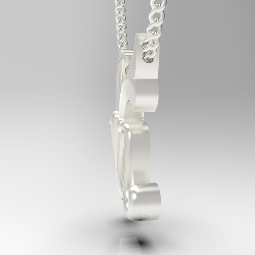 Alphabet Latin K 3D print model_28