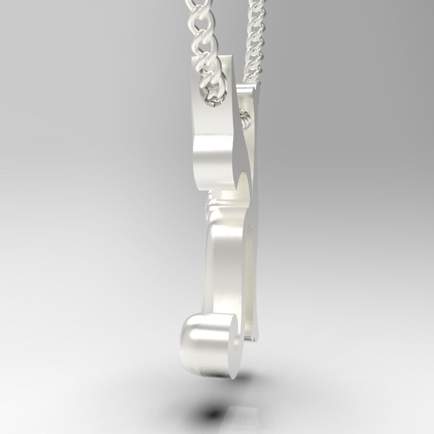 Alphabet Latin K 3D print model_30