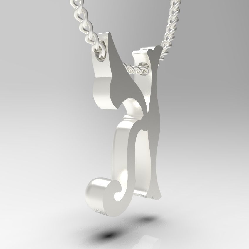 Alphabet Latin K 3D print model_19