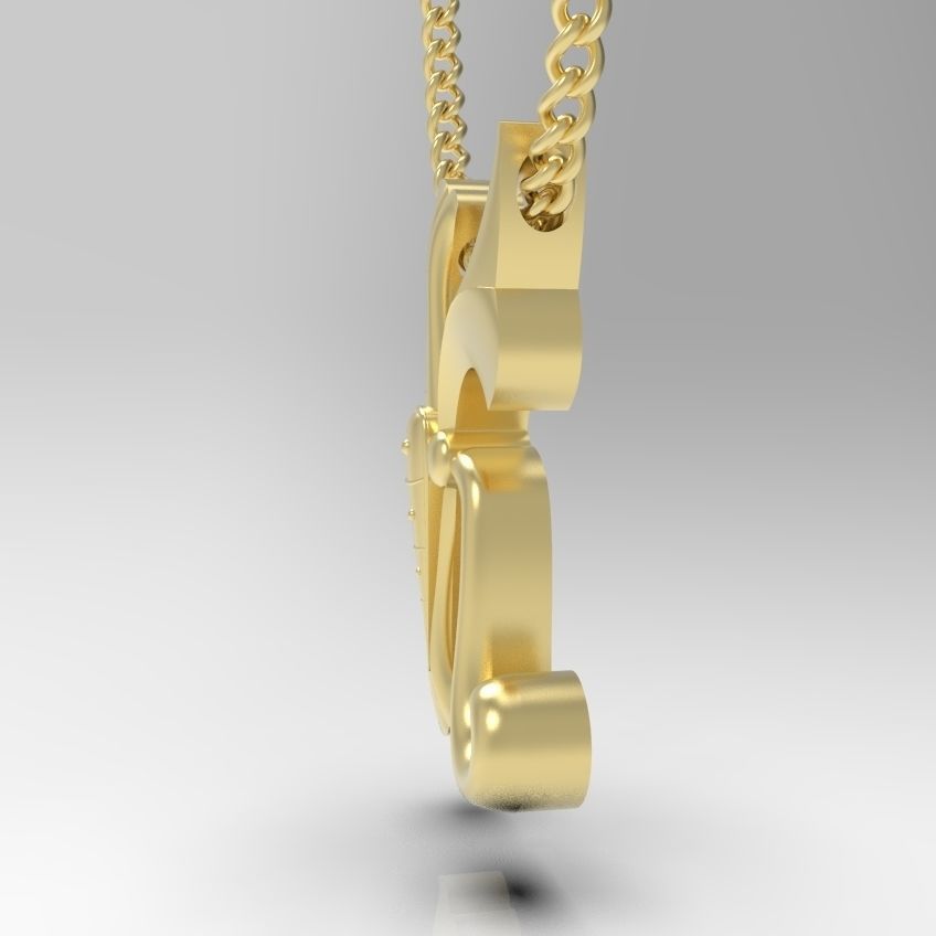 Alphabet Latin K 3D print model_13