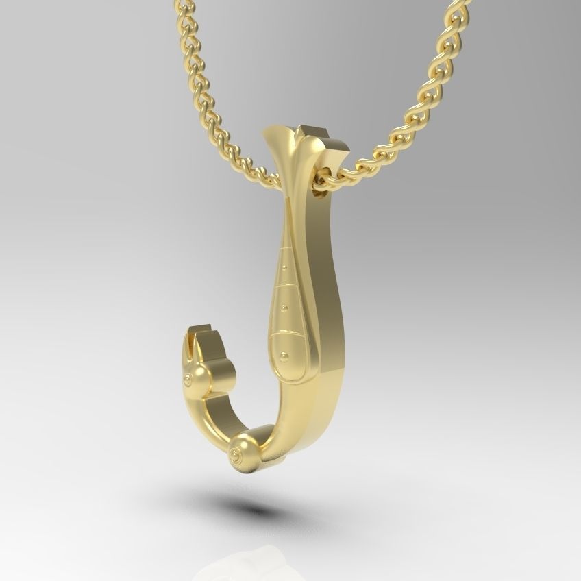 Alphabet Latin J 3D print model_10