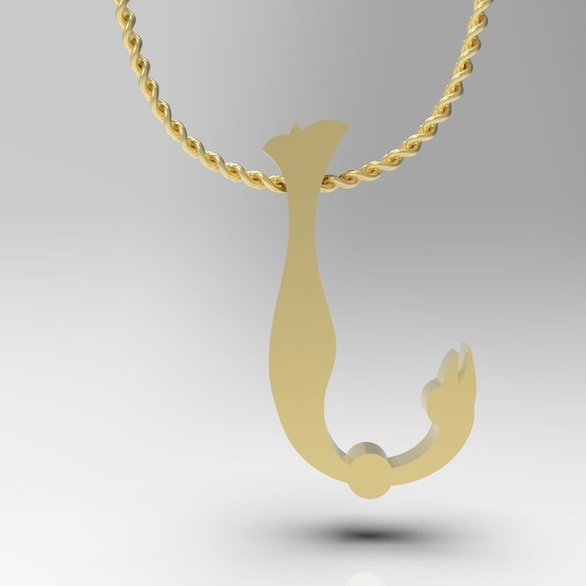 Alphabet Latin J 3D print model_8