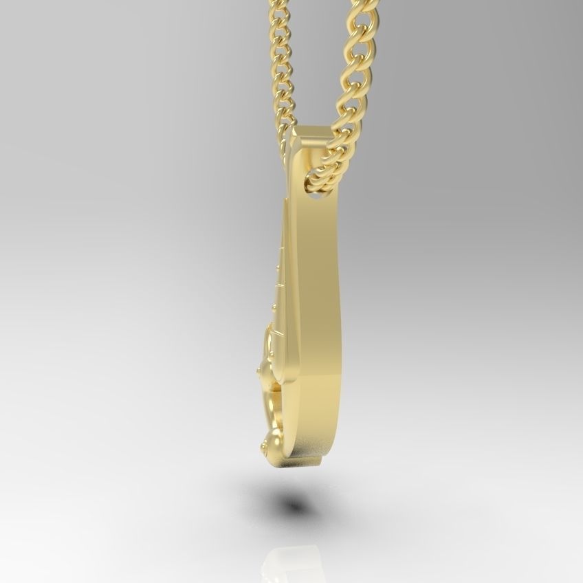 Alphabet Latin J 3D print model_13