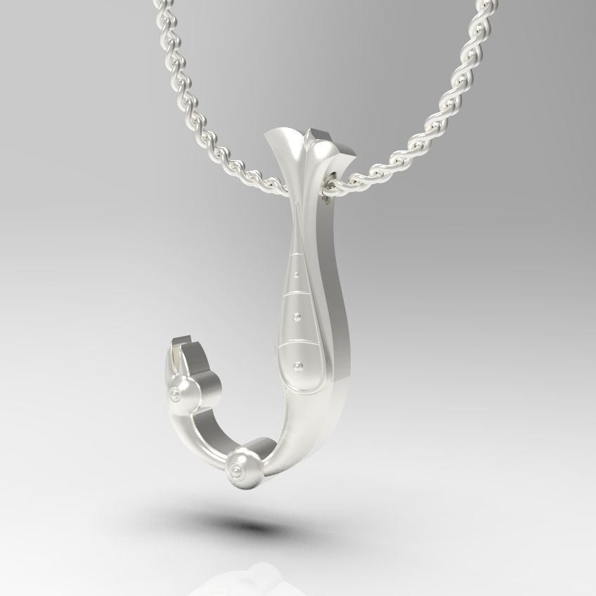 Alphabet Latin J 3D print model_24