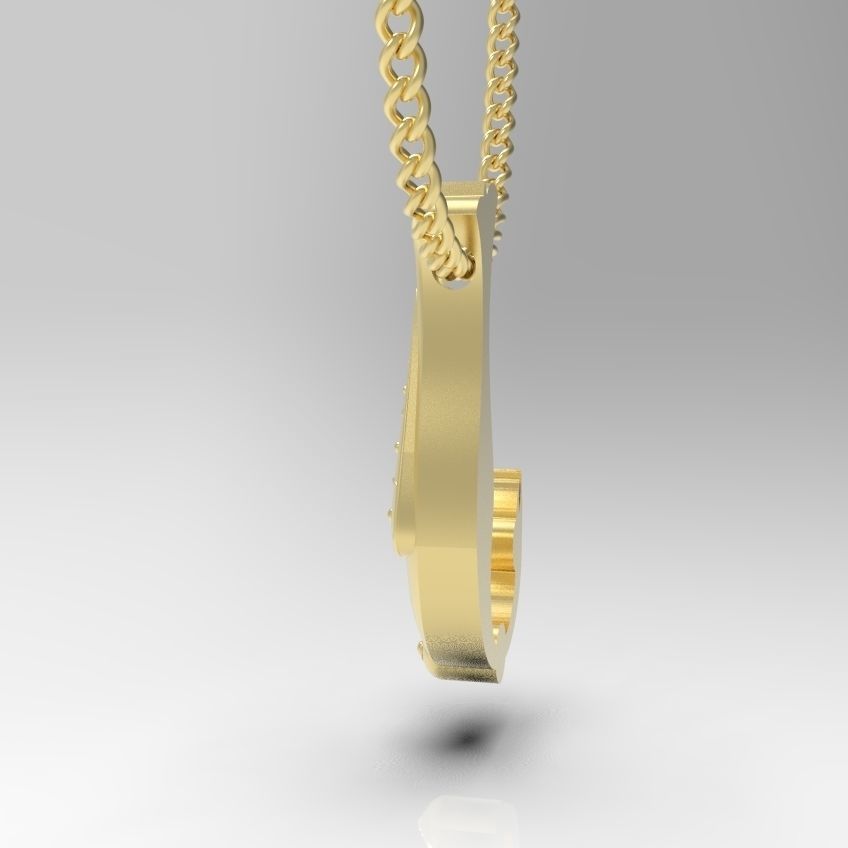 Alphabet Latin J 3D print model_15