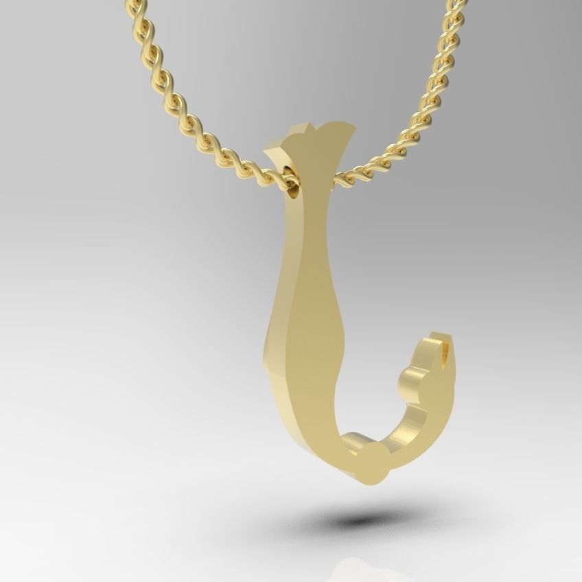 Alphabet Latin J 3D print model_6