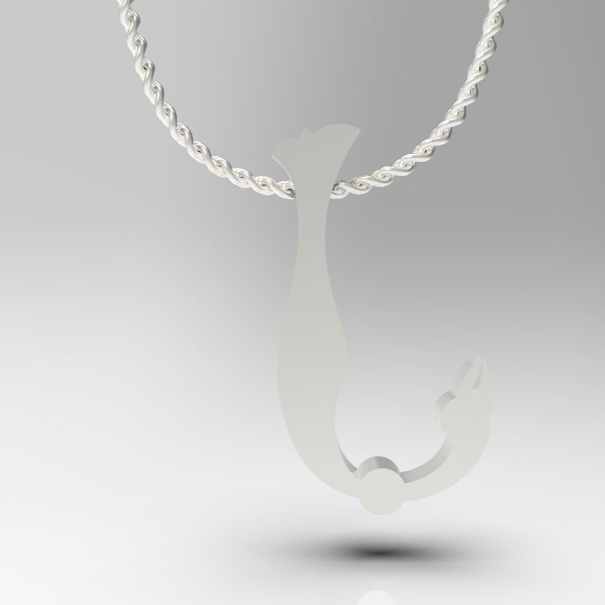 Alphabet Latin J 3D print model_23