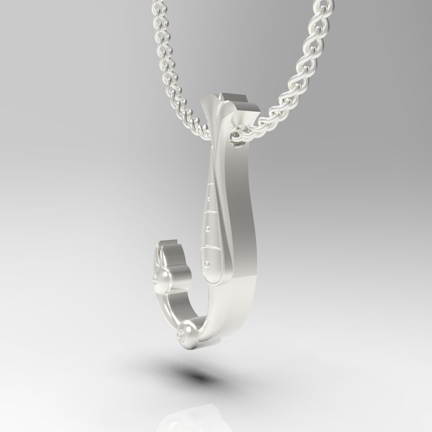 Alphabet Latin J 3D print model_26