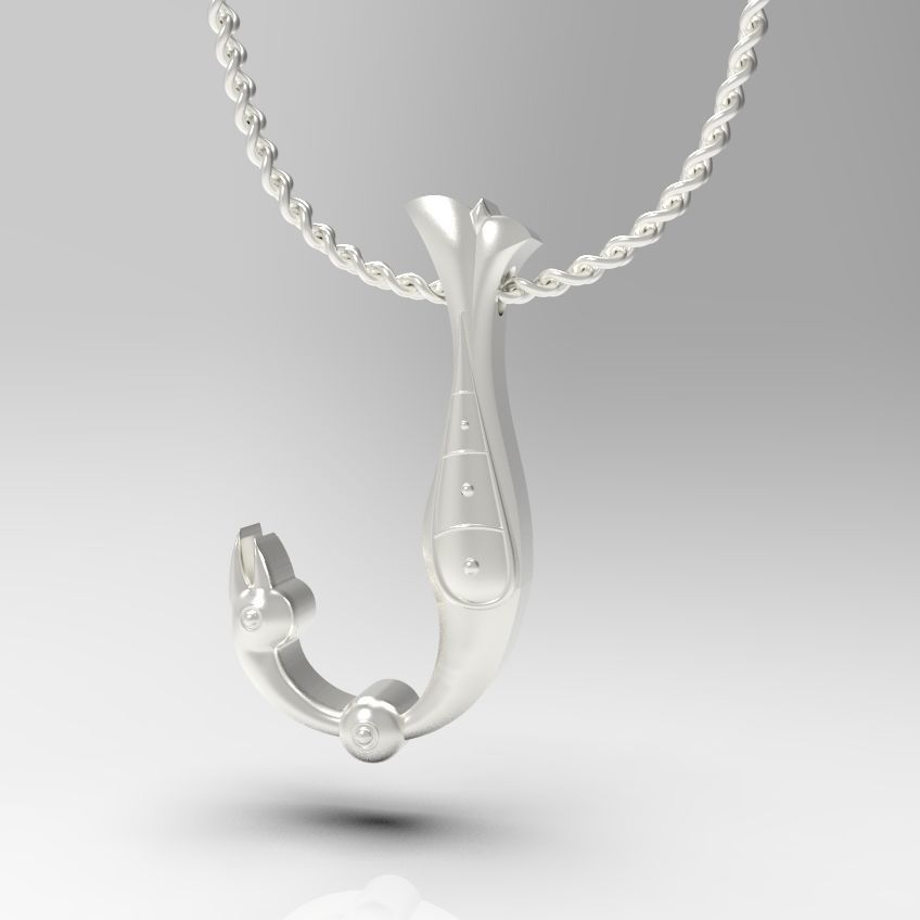 Alphabet Latin J 3D print model_18