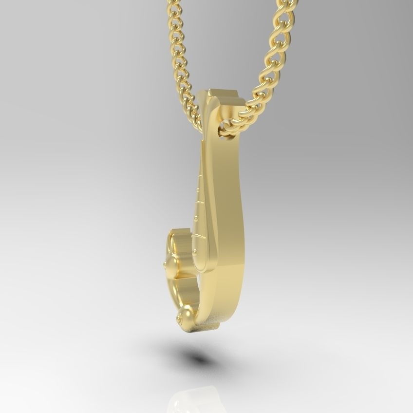 Alphabet Latin J 3D print model_12