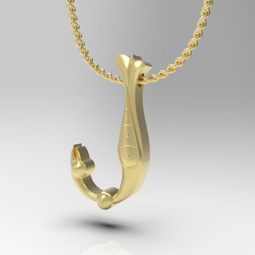 Alphabet Latin J 3D print model_9