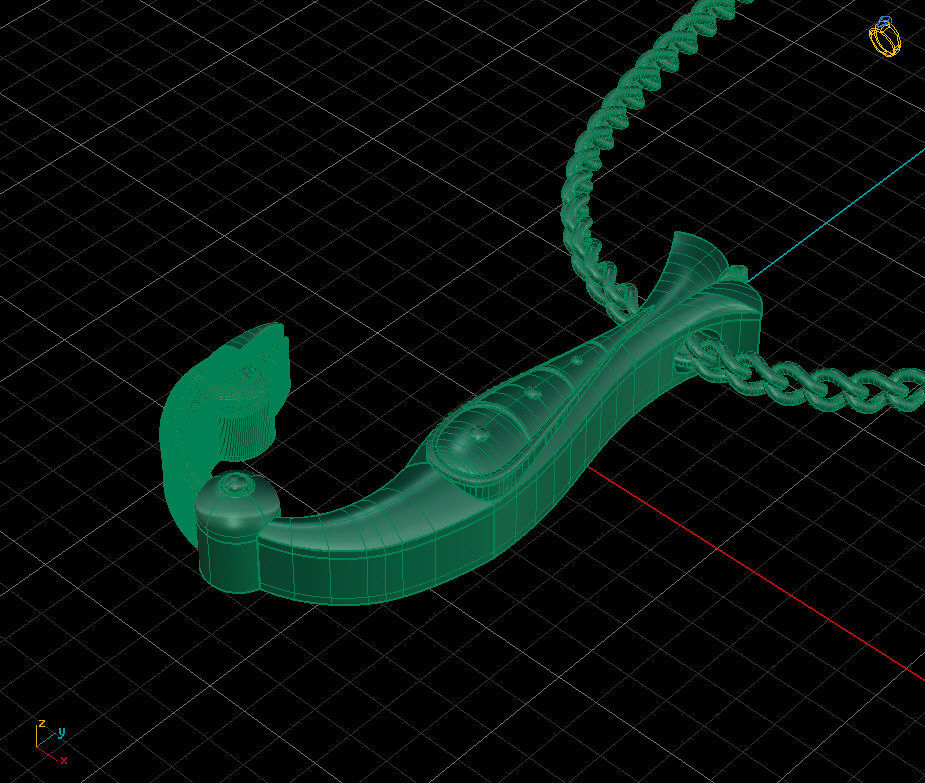 Alphabet Latin J 3D print model_3